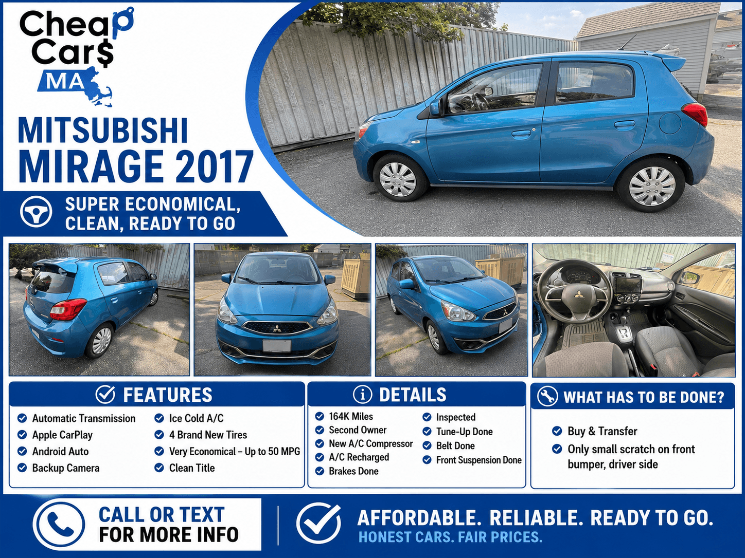 2017 MITSUBISHI Mirage — photo 1
